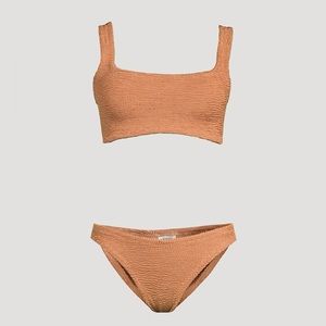 Hunza G Xandra Swimsuit - Metallic Cocoa